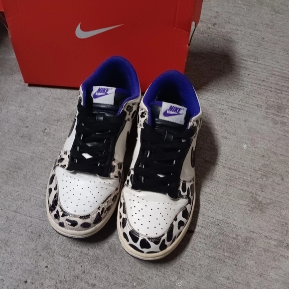 RARE Vintage Nike Dunk Low GS 'Dalmatian Print' 8.5Wo (7Y) - Picture 4 of 10